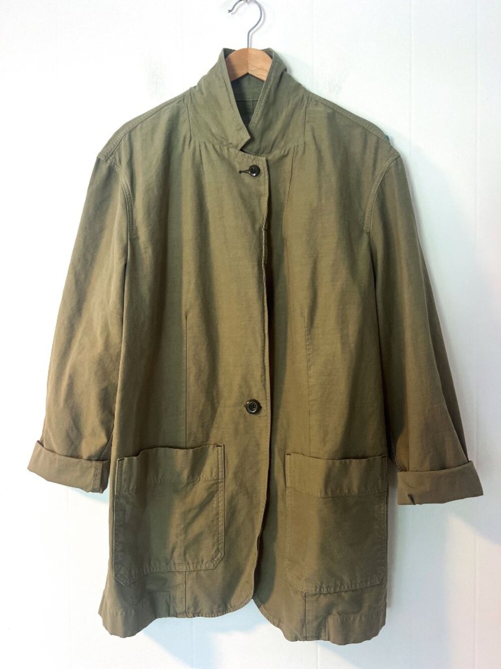 Everlane the fatigue blazer Jacket Chore Coat Army Green Extra Large XL - Picture 7 of 14